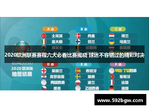 2020欧洲联赛赛程六大必看比赛揭晓 球迷不容错过的精彩对决